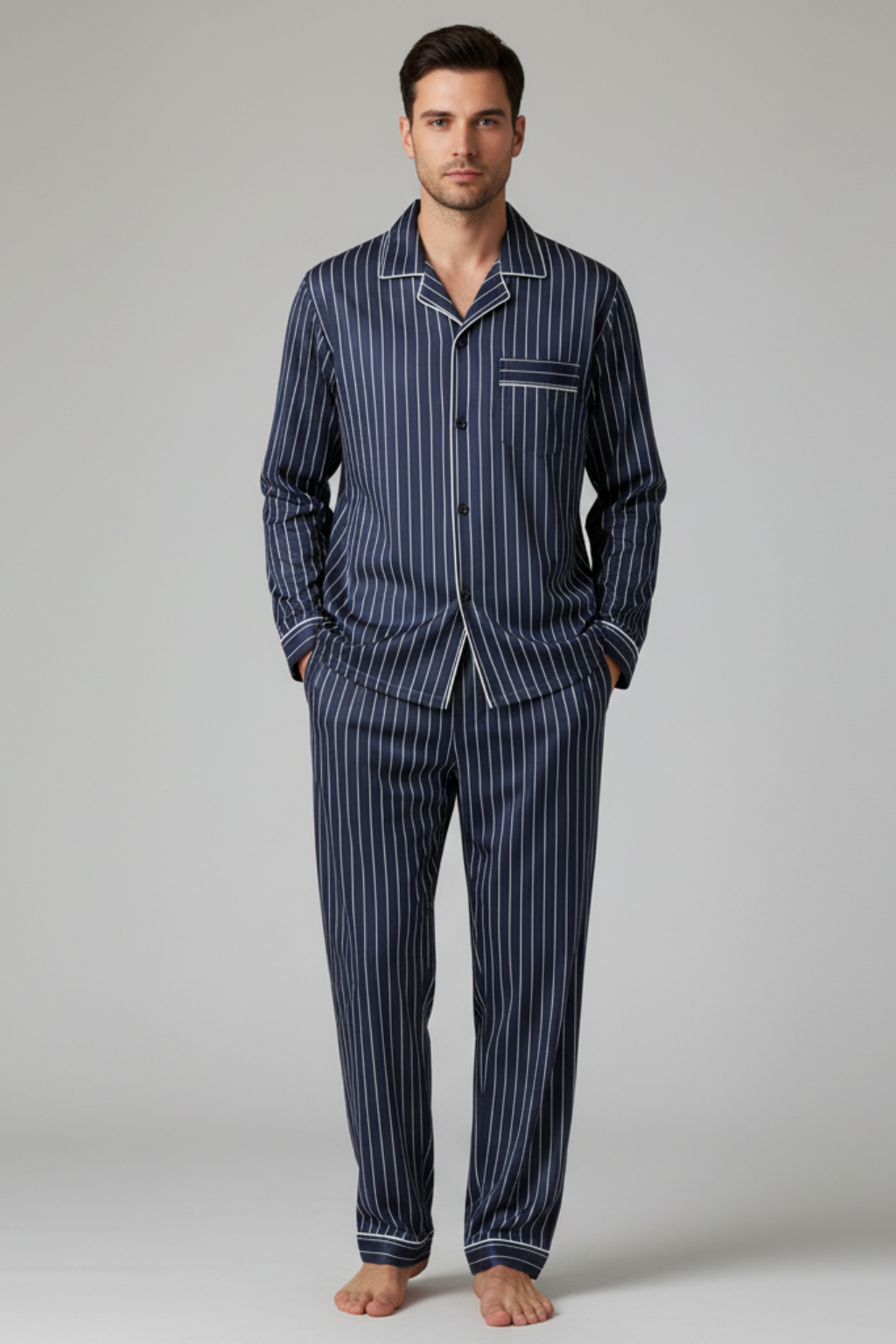 Soft Men's Long Sleeve Pajama Set