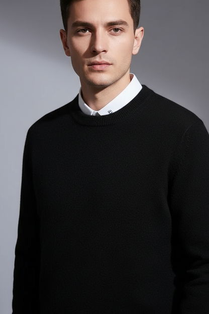 Premium Mens Wool Crew Sweater