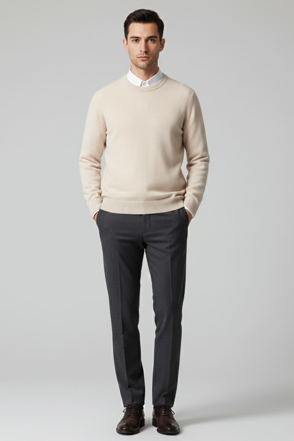 Premium Mens Wool Crew Sweater