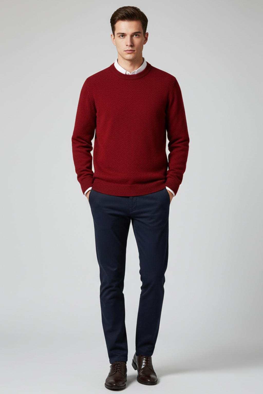 Premium Mens Wool Crew Sweater