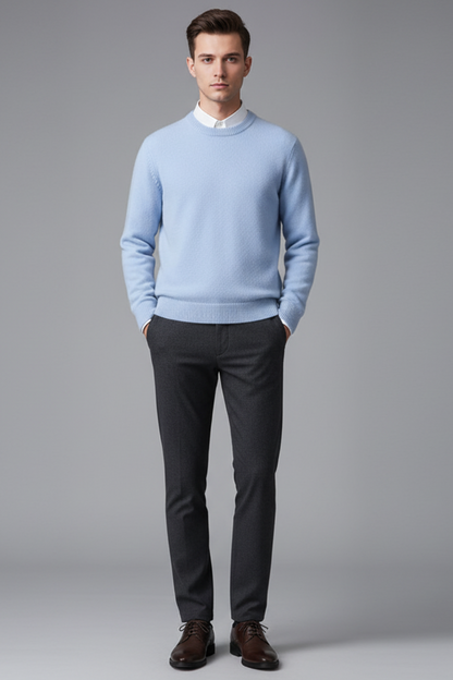 Premium Mens Wool Crew Sweater