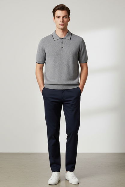 Casual Men's Breathable Polo Shirt