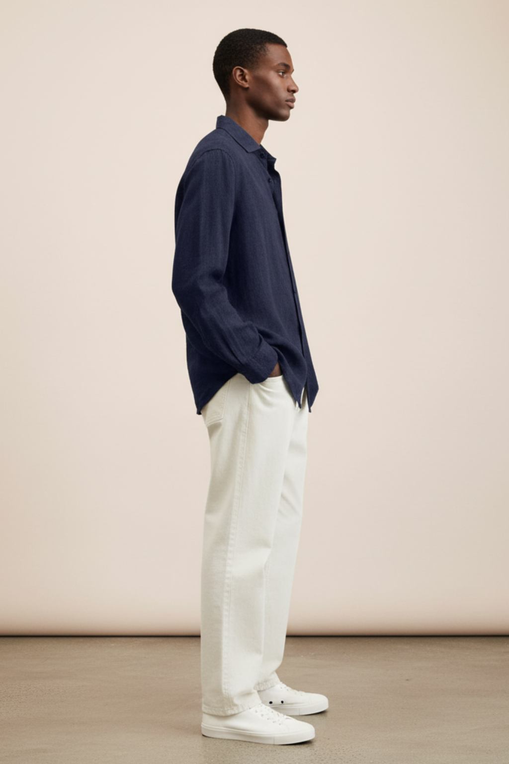 Relaxed Fit Casual Linen Dress Shirt