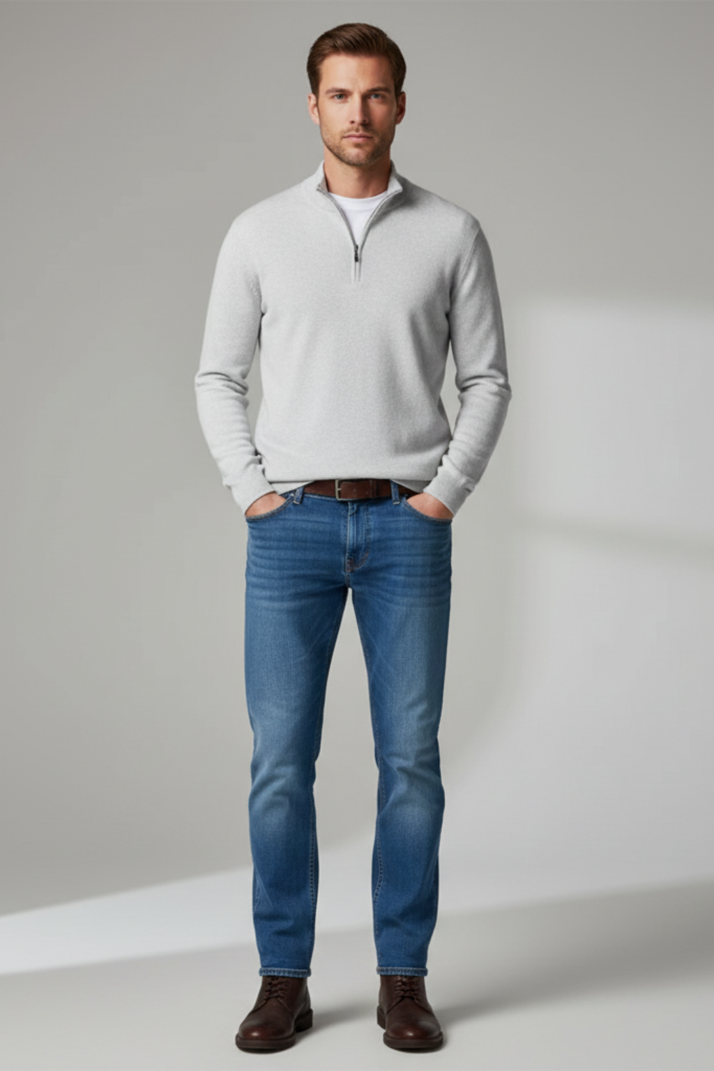 Soft Men's Wool Crew Neck Jumper - OutfitLondon