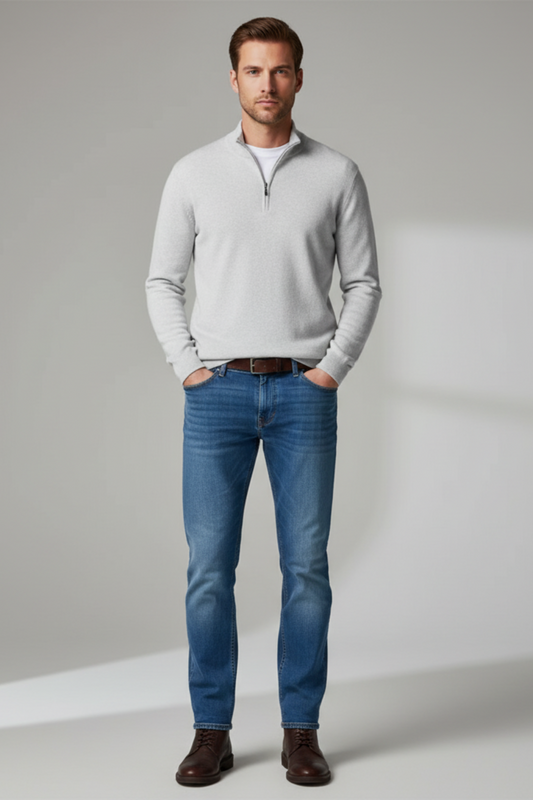 Soft Men's Wool Crew Neck Jumper - OutfitLondon