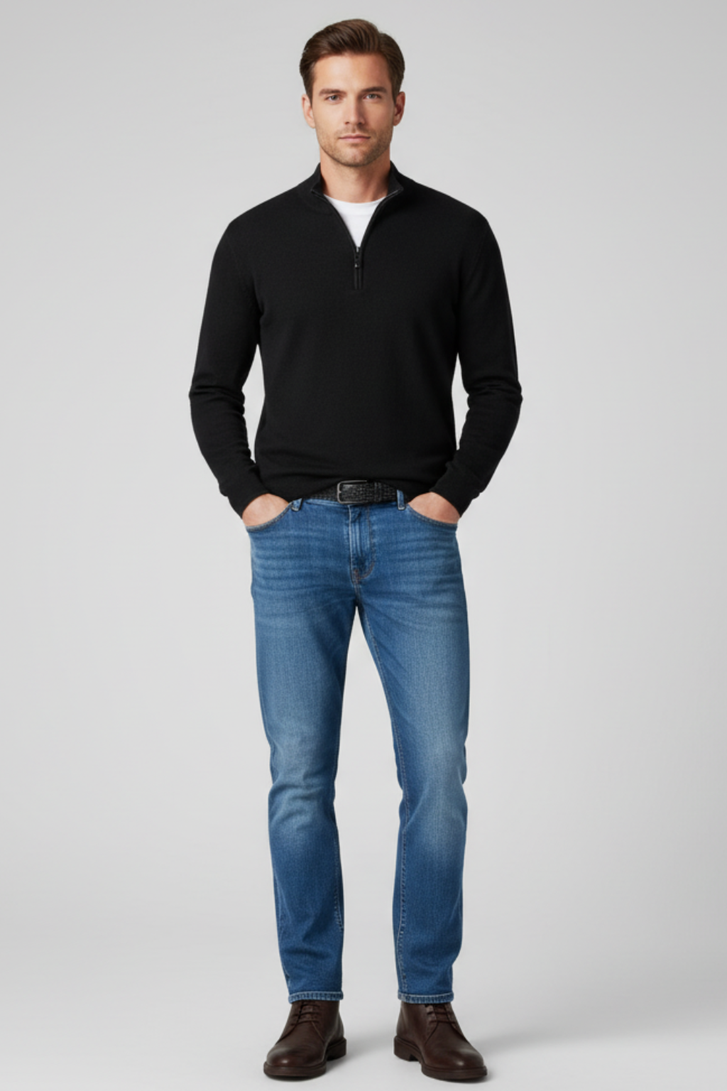 Soft Men's Wool Crew Neck Jumper