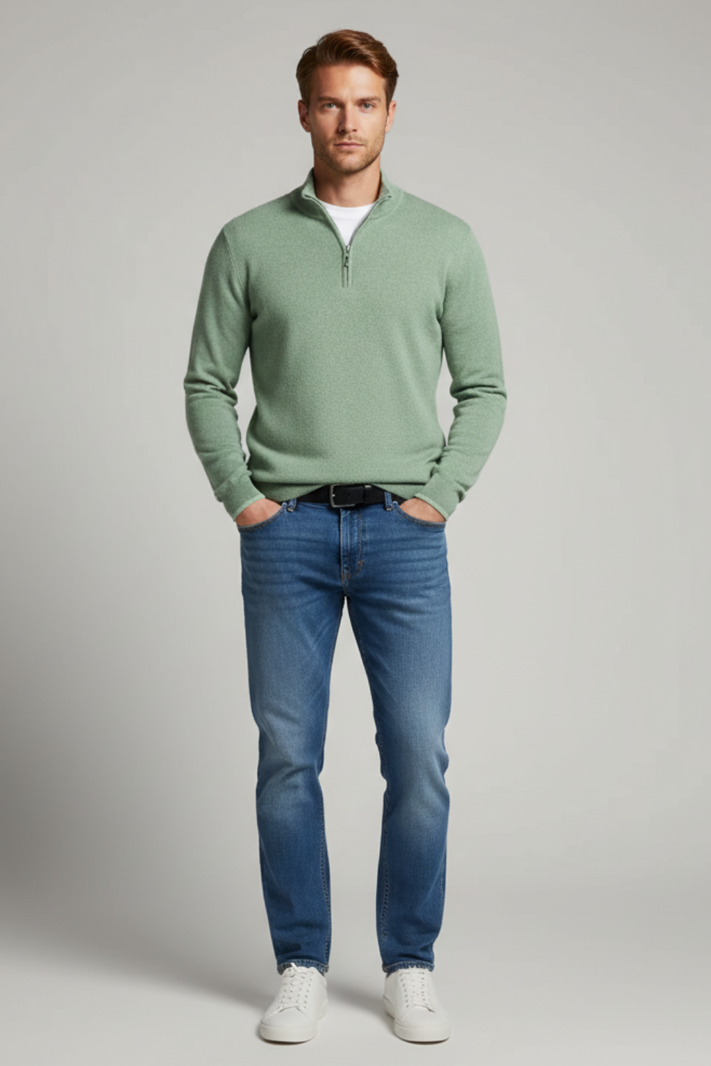 Soft Men's Wool Crew Neck Jumper