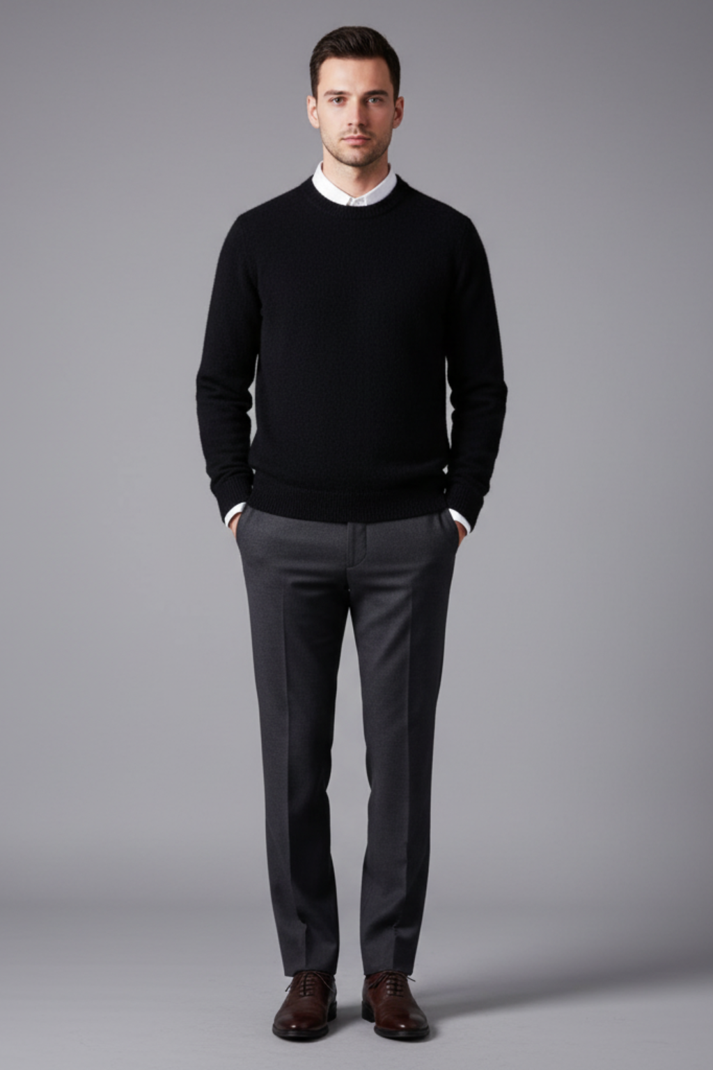 Large Men's Cozy Crew Neck Sweater - OutfitLondon