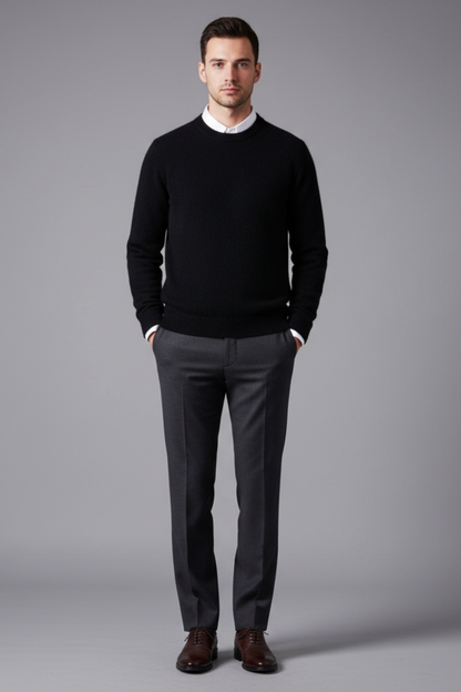 Large Men's Cozy Crew Neck Sweater - OutfitLondon