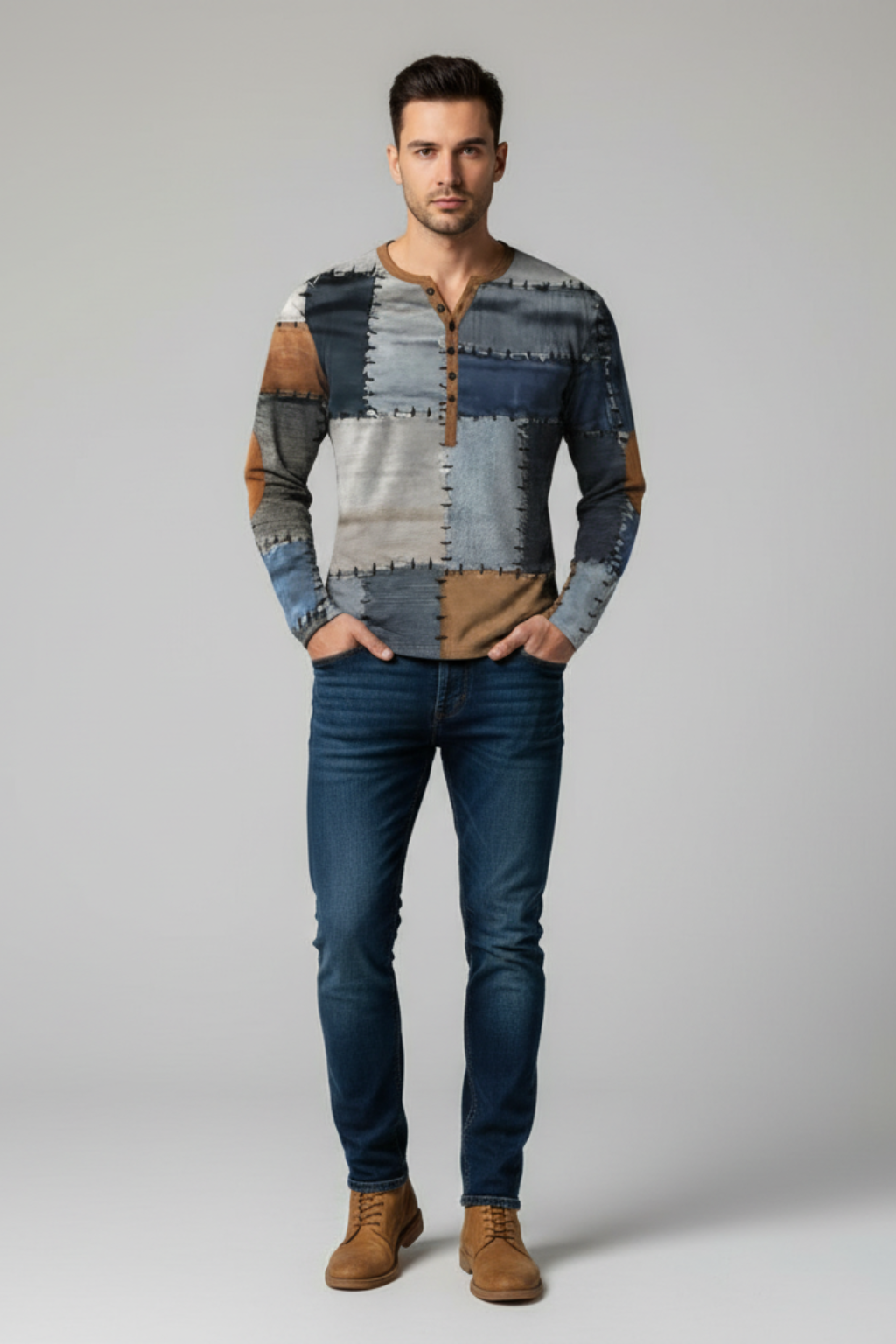 Casual Textured Cotton Sweater for Men - OutfitLondon
