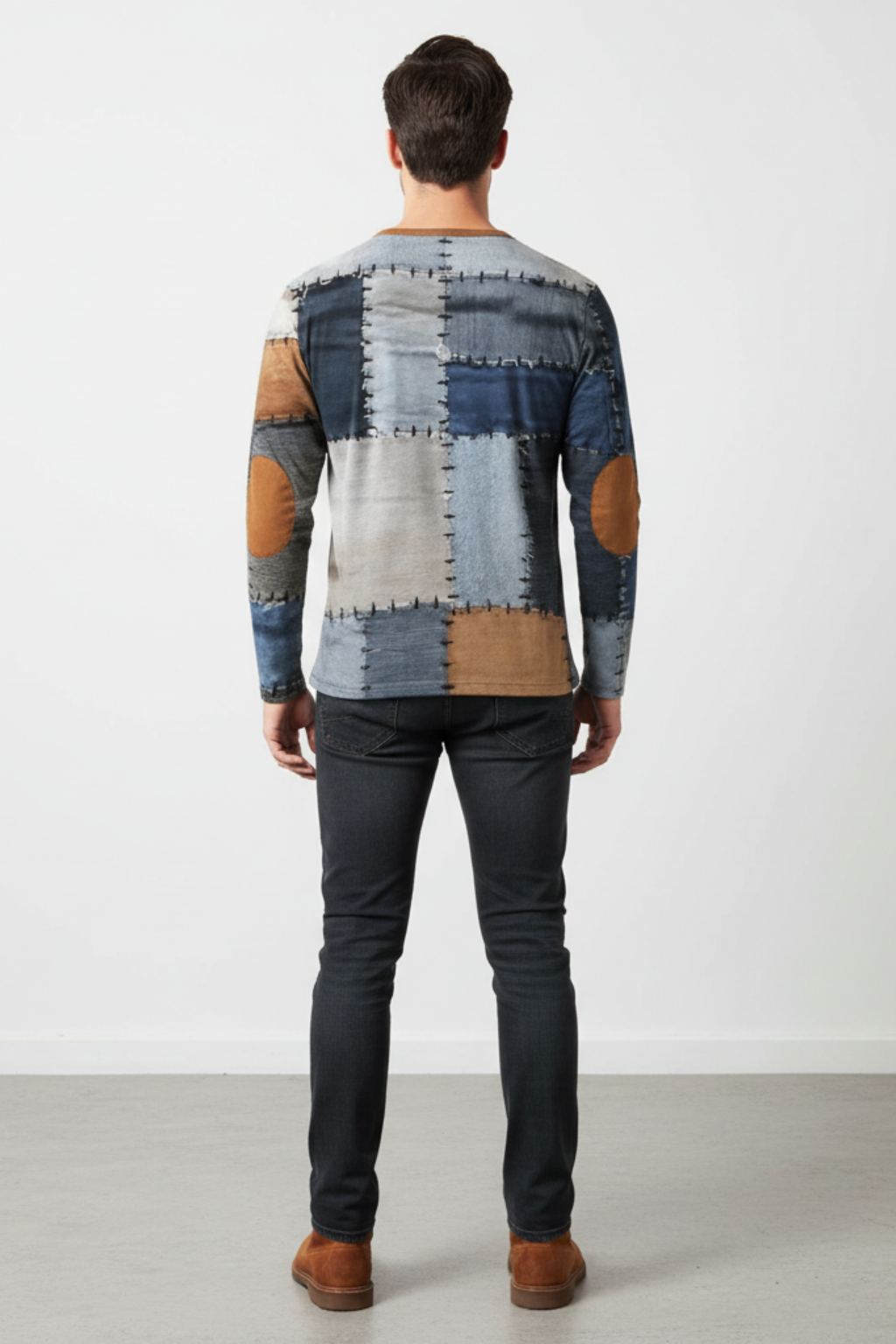 Casual Textured Cotton Sweater for Men