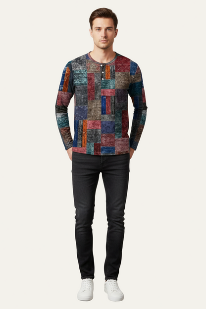 Stylish Graphic Long Sleeve Casual Shirt