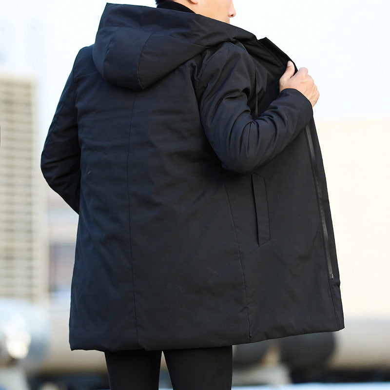 Warm Quilted Parka Jacket Zip Up Coat