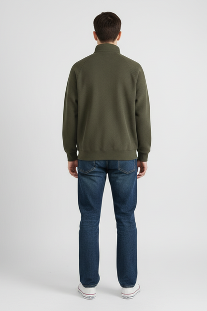 Classic Fit Crew Neck Pullover Sweatshirt