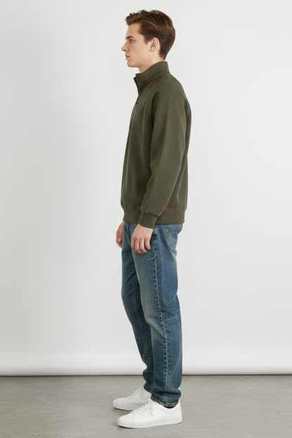 Classic Fit Crew Neck Pullover Sweatshirt