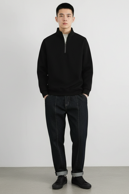Classic Fit Crew Neck Pullover Sweatshirt
