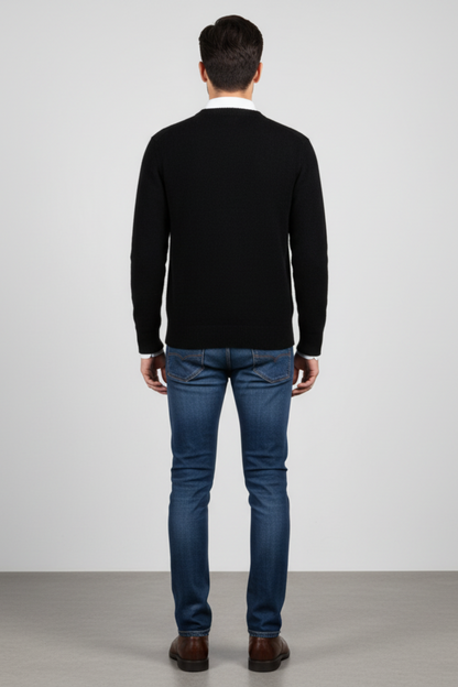 Large Men's Cozy Crew Neck Sweater