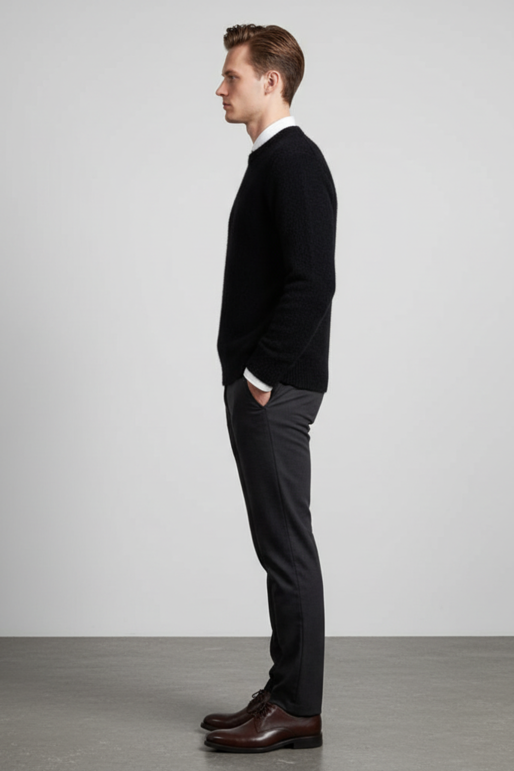 Large Men's Cozy Crew Neck Sweater