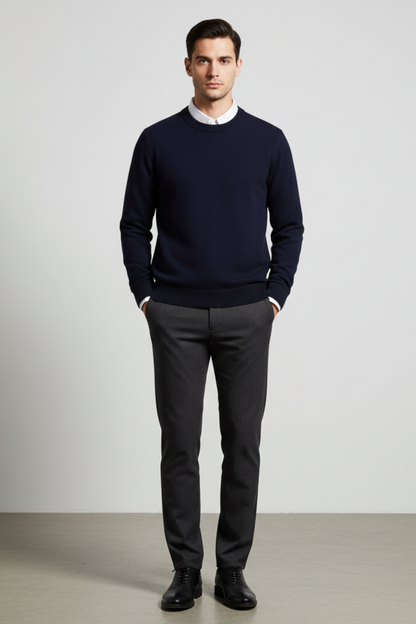Large Men's Cozy Crew Neck Sweater