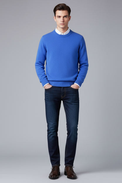 Large Men's Cozy Crew Neck Sweater