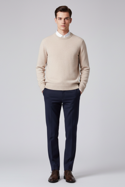 Large Men's Cozy Crew Neck Sweater