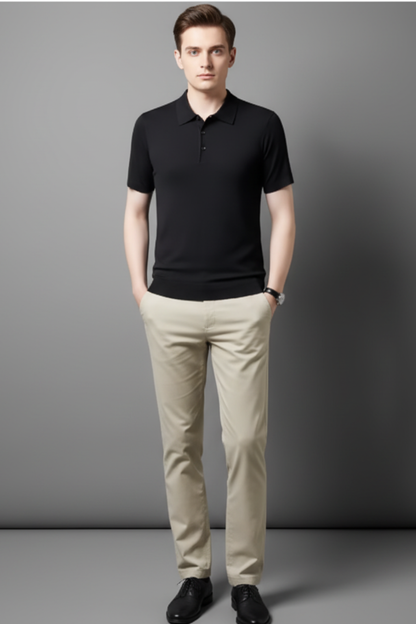Classic Casual Short Sleeve Polo Shirt - OutfitLondon