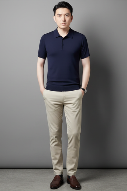 Classic Casual Short Sleeve Polo Shirt