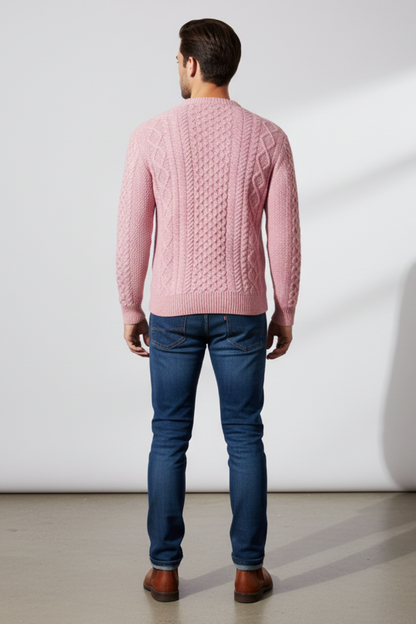 Men's Classic Fit Crew Neck Wool Sweater