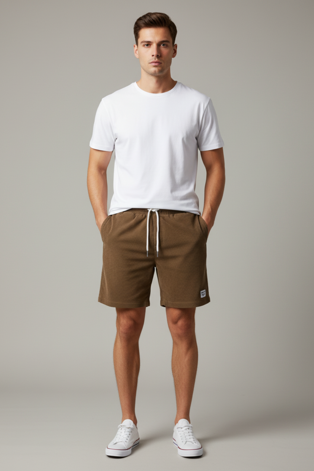 Lightweight Khaki Summer Shorts - OutfitLondon