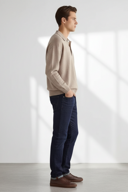 Soft Crew Neck Knit Sweater for Men
