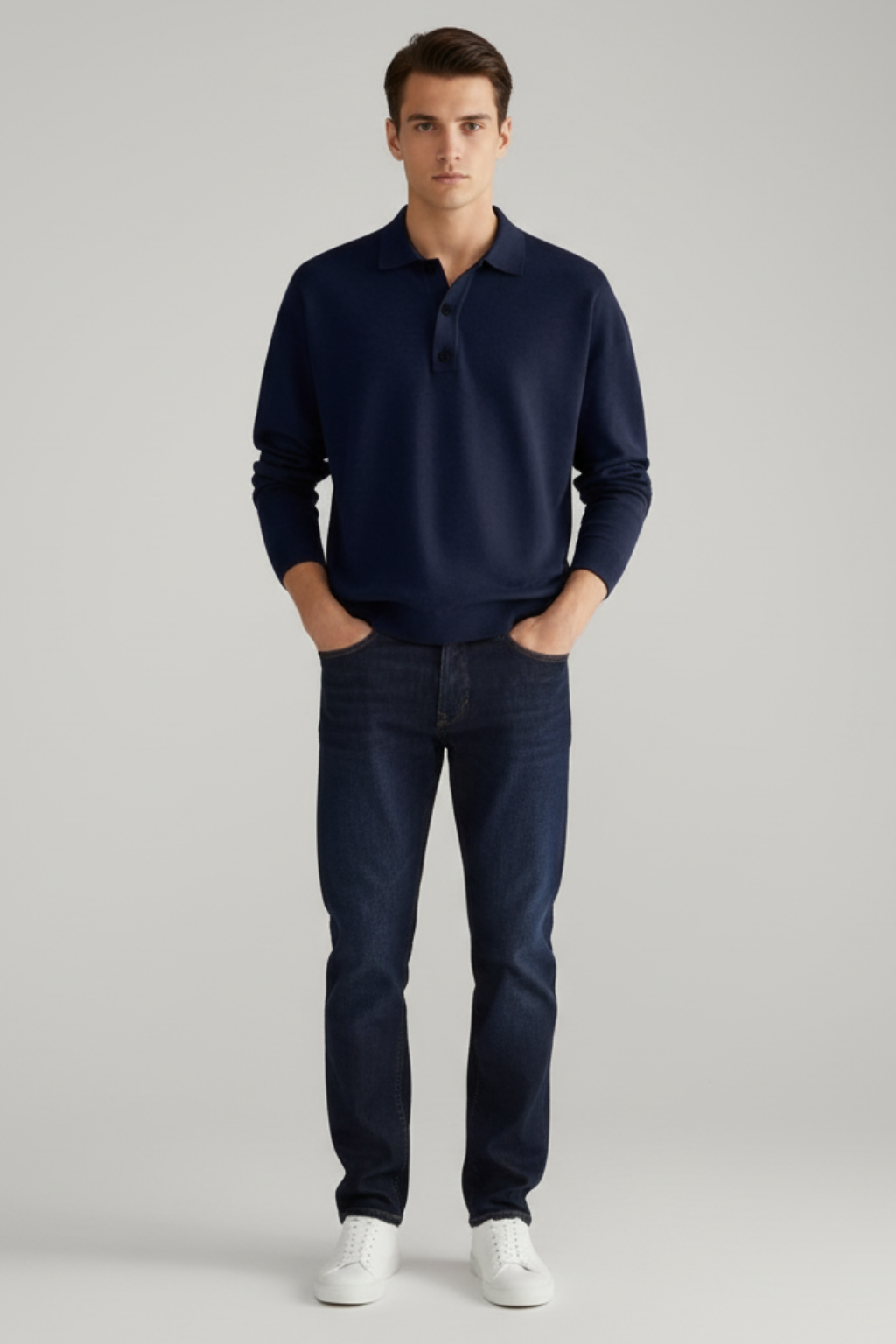 Soft Crew Neck Knit Sweater for Men