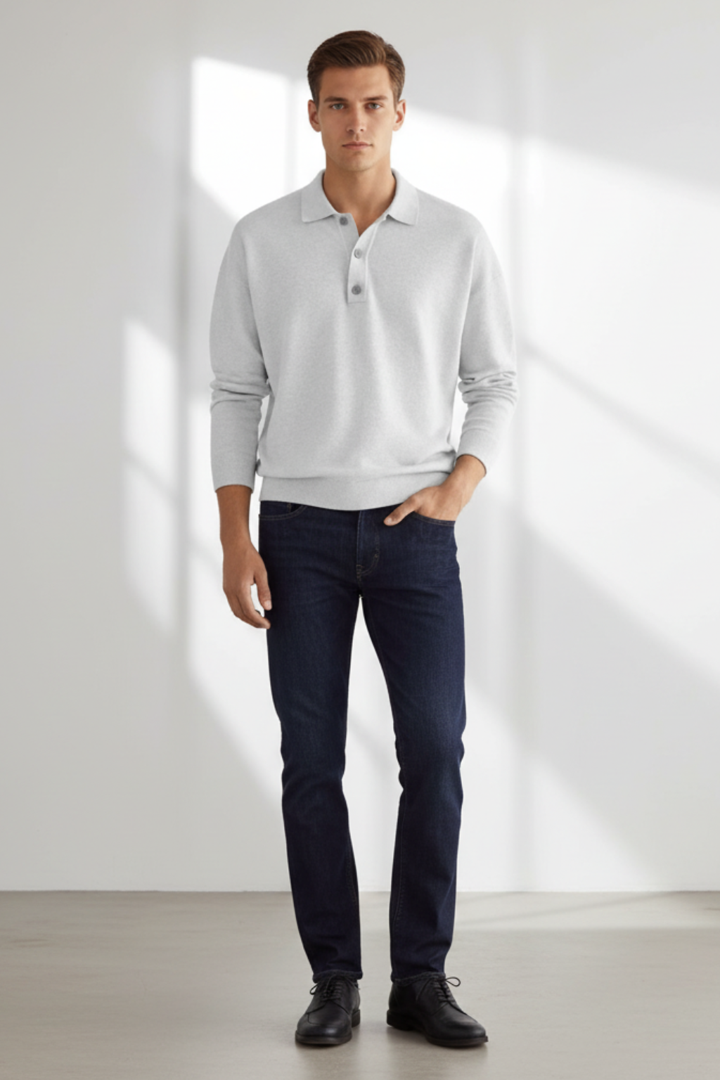 Soft Crew Neck Knit Sweater for Men