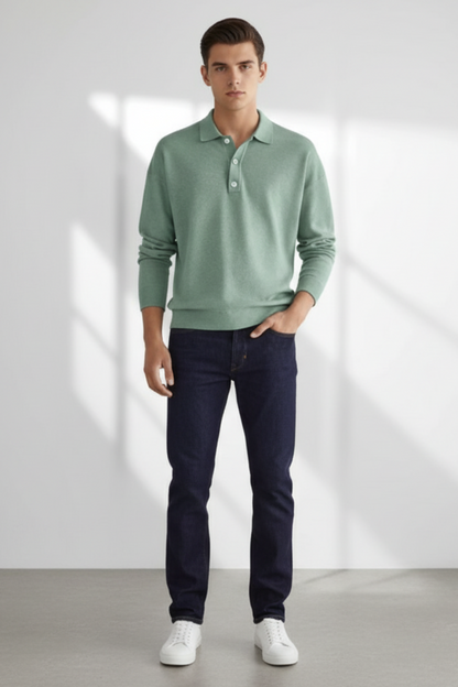 Soft Crew Neck Knit Sweater for Men