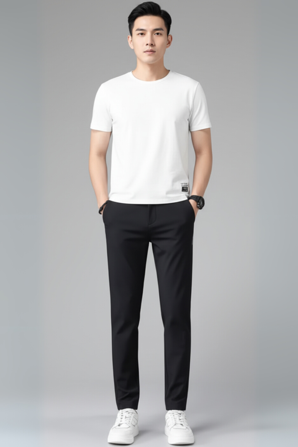 Men's Slim Fit Flat Front Pants
