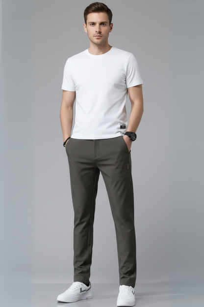 Men's Slim Fit Flat Front Pants