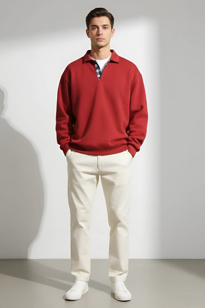 Classic Crew Neck Pullover Sweatshirt