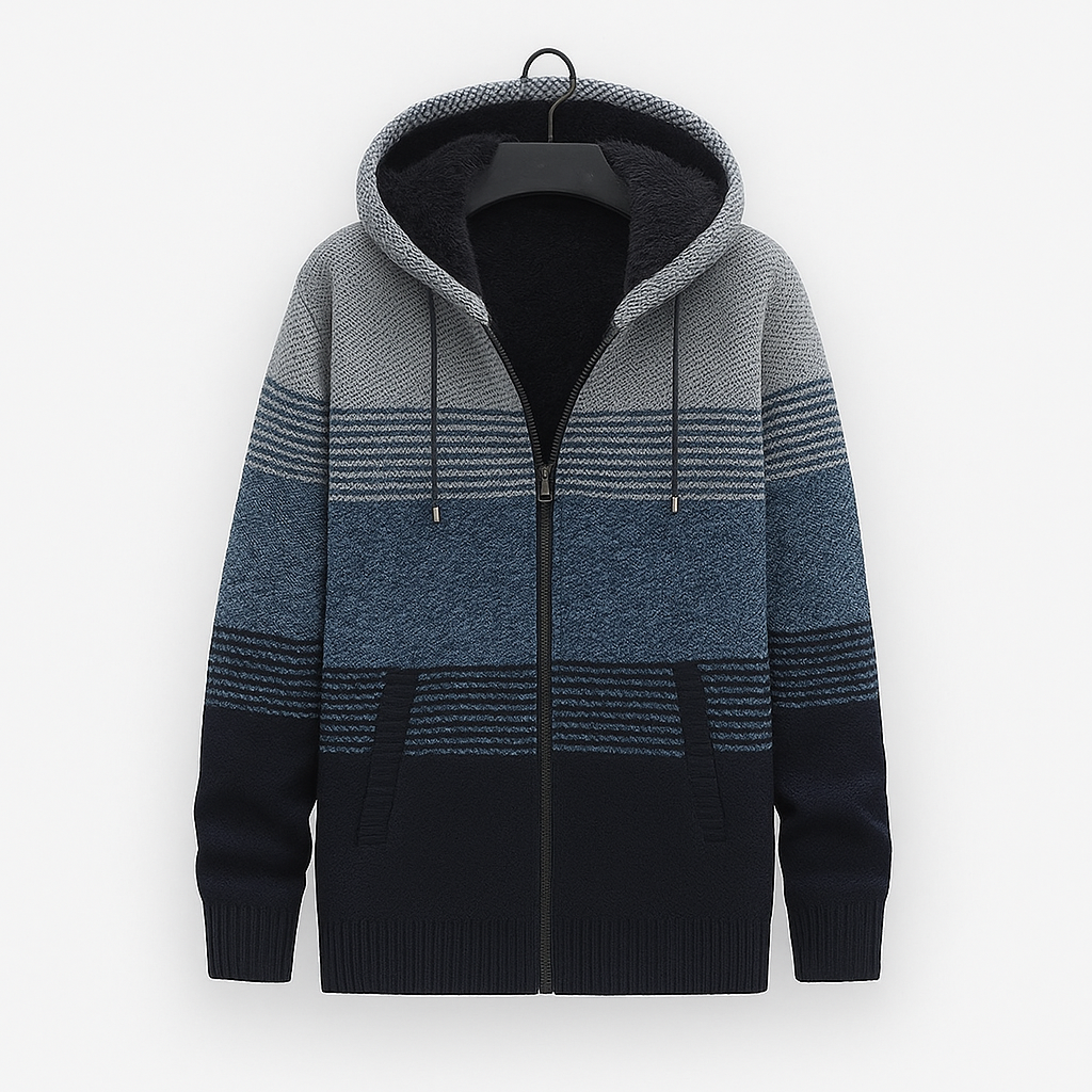 Cozy Mens Zip Up Hoodie Sweater