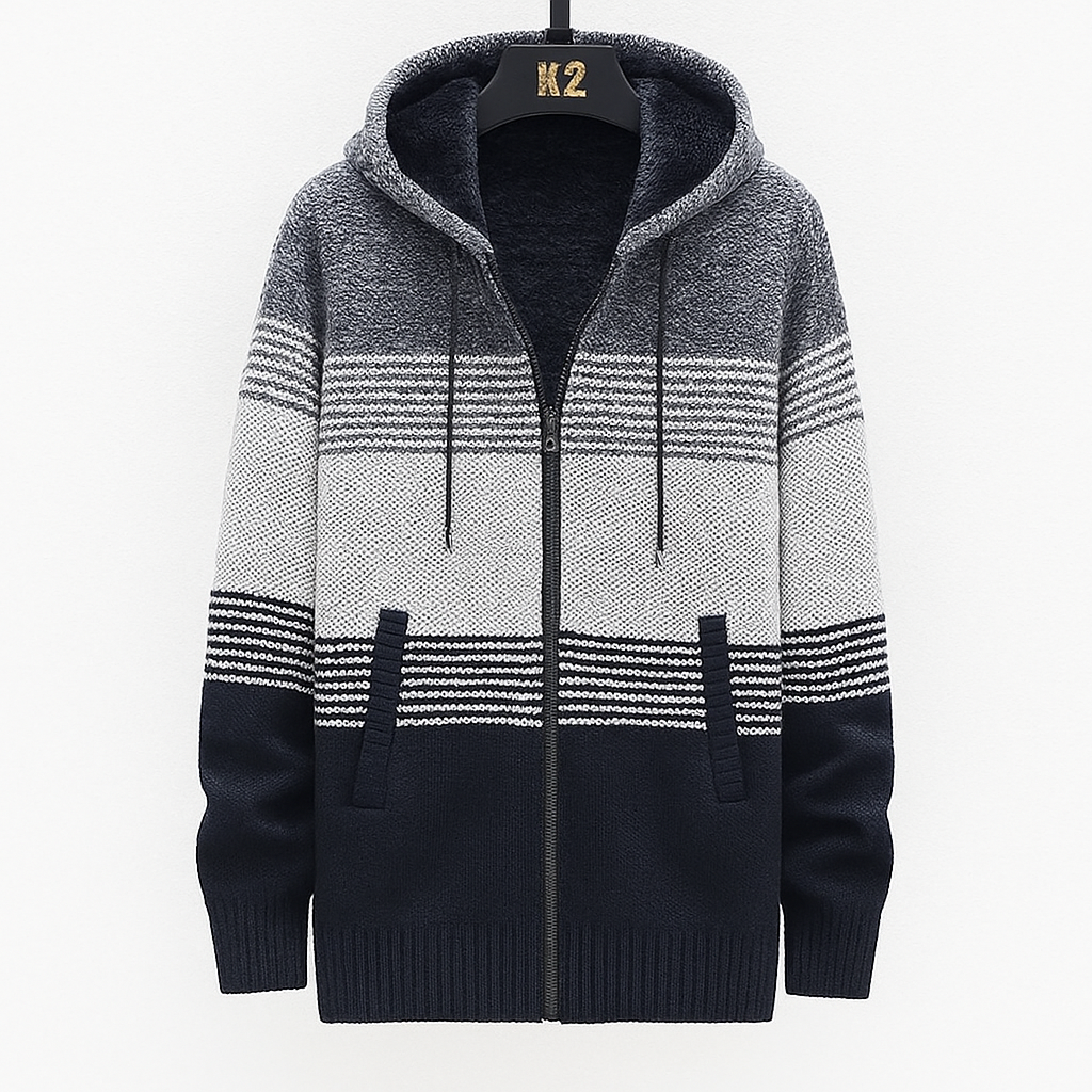 Cozy Mens Zip Up Hoodie Sweater
