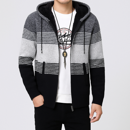 Cozy Mens Zip Up Hoodie Sweater