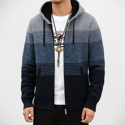 Cozy Mens Zip Up Hoodie Sweater
