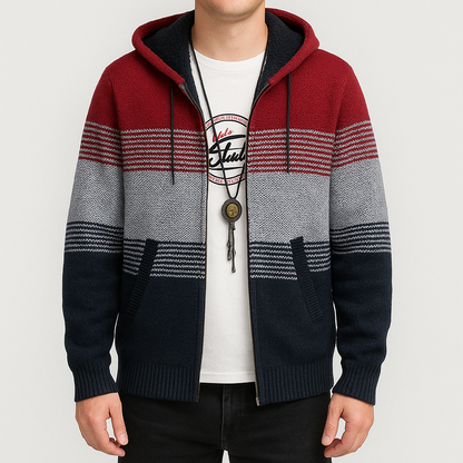 Cozy Mens Zip Up Hoodie Sweater