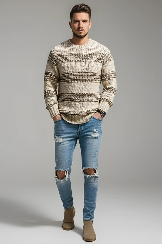 Classic Warm Crew Neck Sweater - OutfitLondon