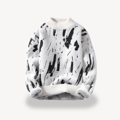 Unique Patterned Crew Neck Sweater - OutfitLondon