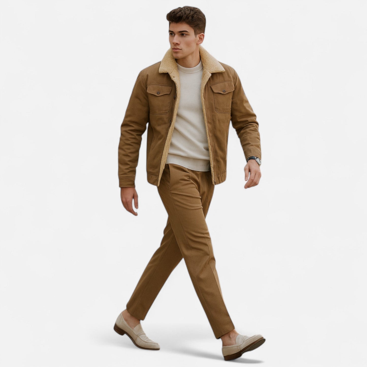 Warm Fleece Lined Bomber Jacket
