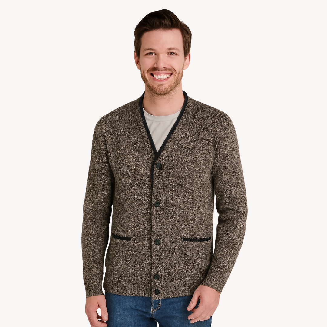 Classic Mens Open Front Sweater