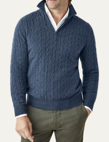 Men's Crew Neck Warm Knit Sweater - OutfitLondon