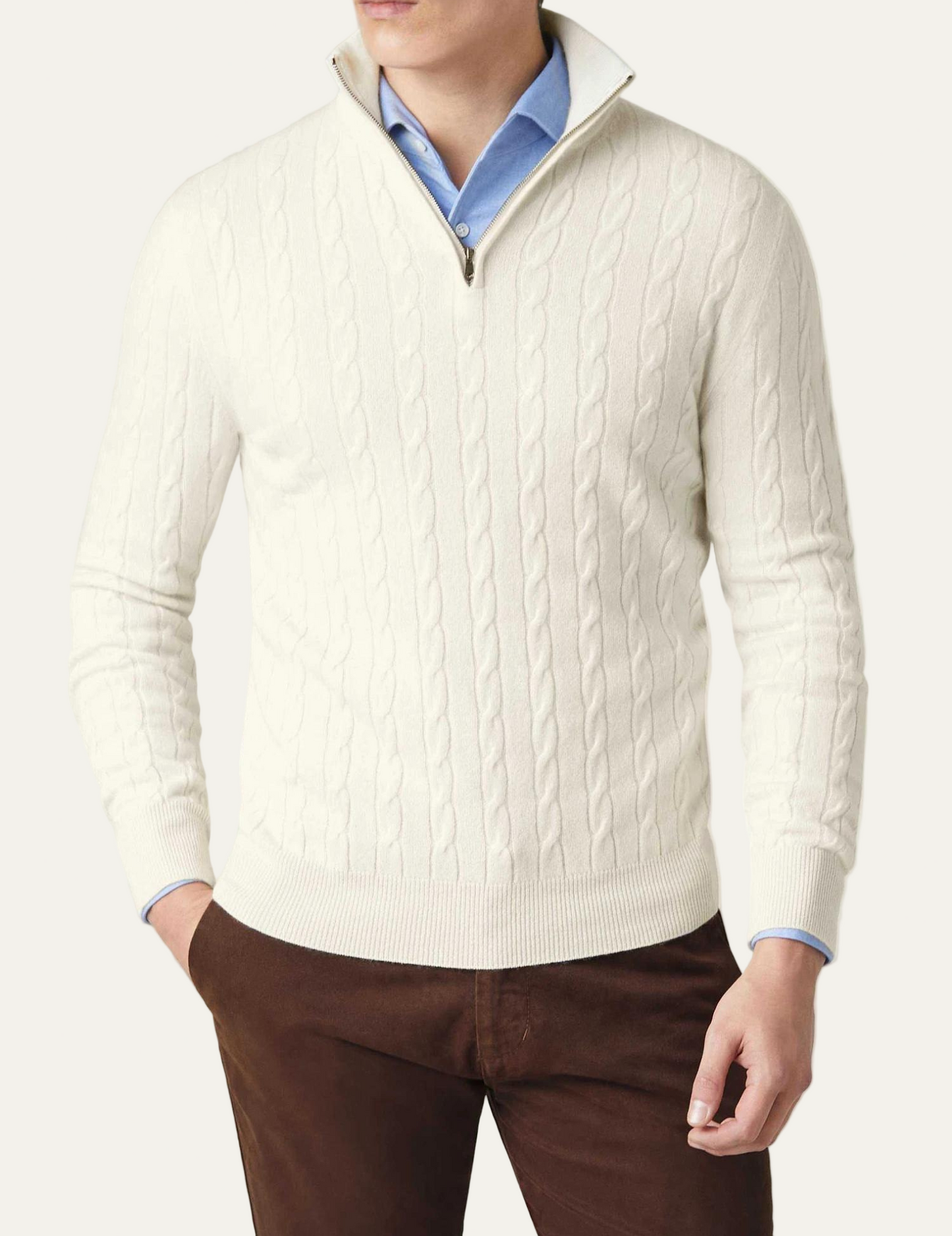 Men's Crew Neck Warm Knit Sweater