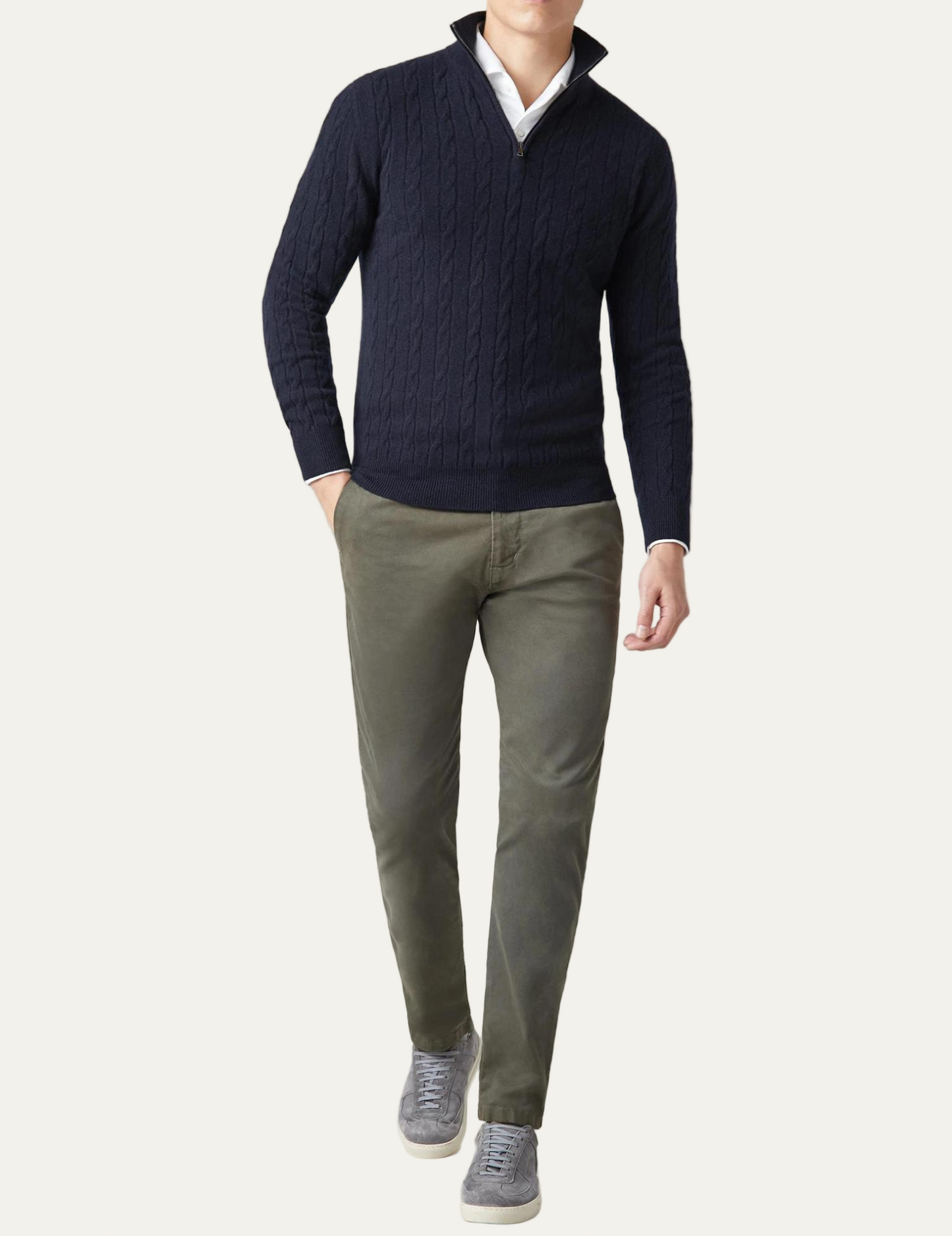 Men's Crew Neck Warm Knit Sweater