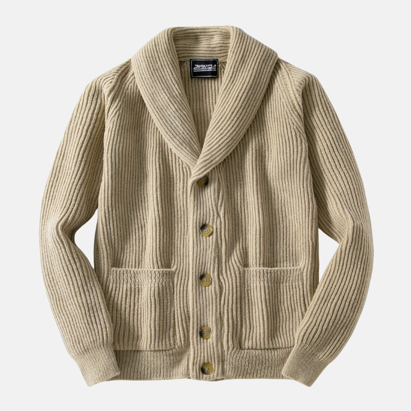 Men's Thick Cable Knit Sweater Cardigan
