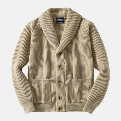 Men's Thick Cable Knit Sweater Cardigan